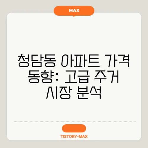 청담동 아파트 가격 동향: 고급 주거 시장 분석