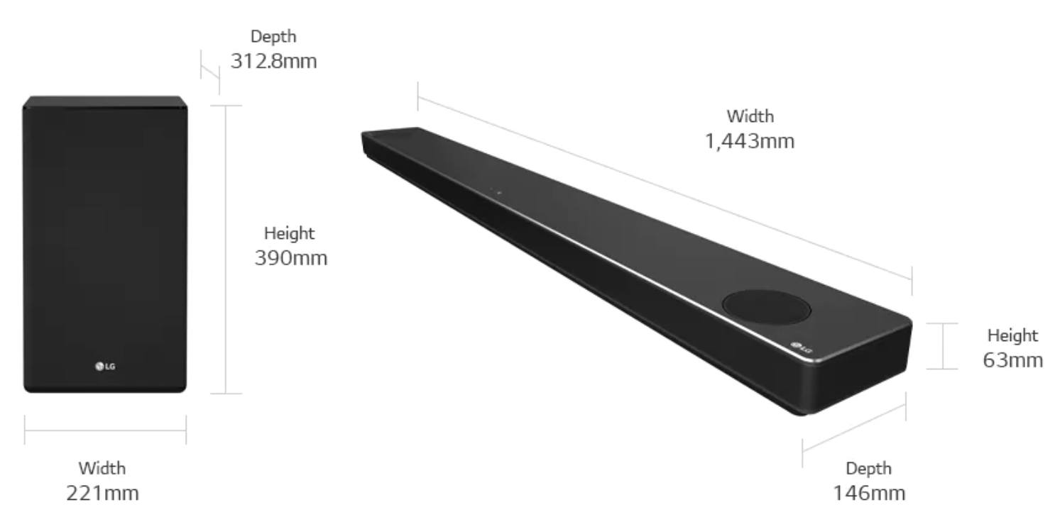 돌비 애트모스 사운드바 - LG SN11RG 제품 스펙