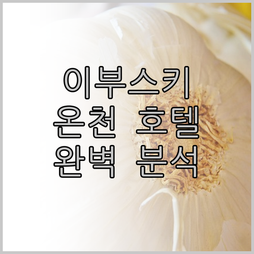 이부스키 온천 호텔 완벽 분석! 료칸
