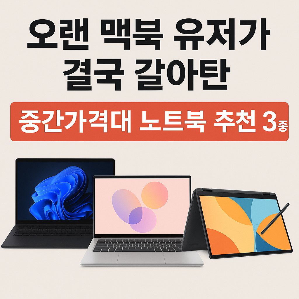대학생·사무직을 위한 윈도우 노트북 TOP 3 (맥북 대안)