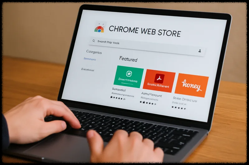 크롬 웹스토어에서 확장 프로그램을 탐색 중인 화면