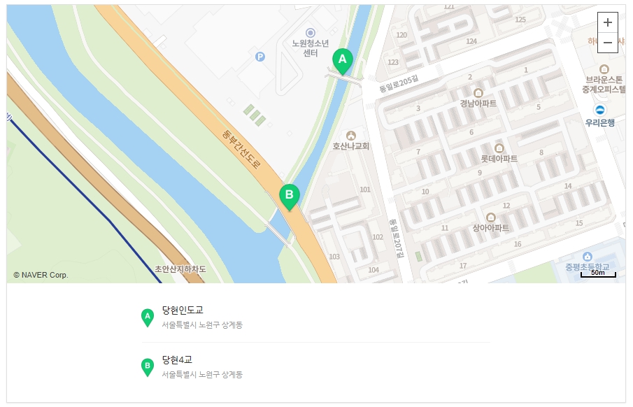 정월대보름 행사장 지도