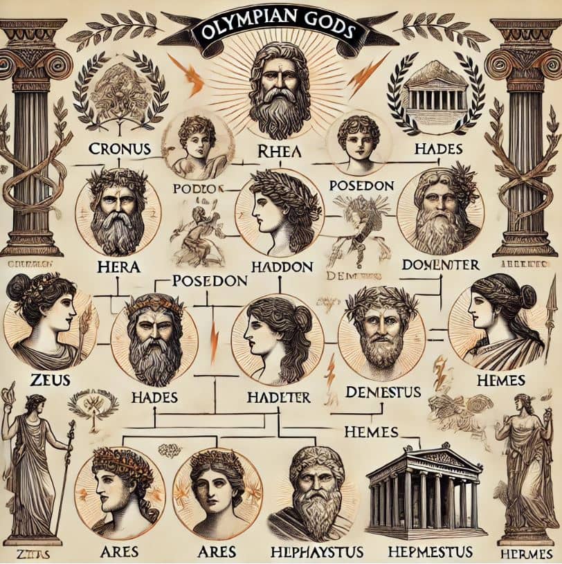 올림포스 신들 가계도