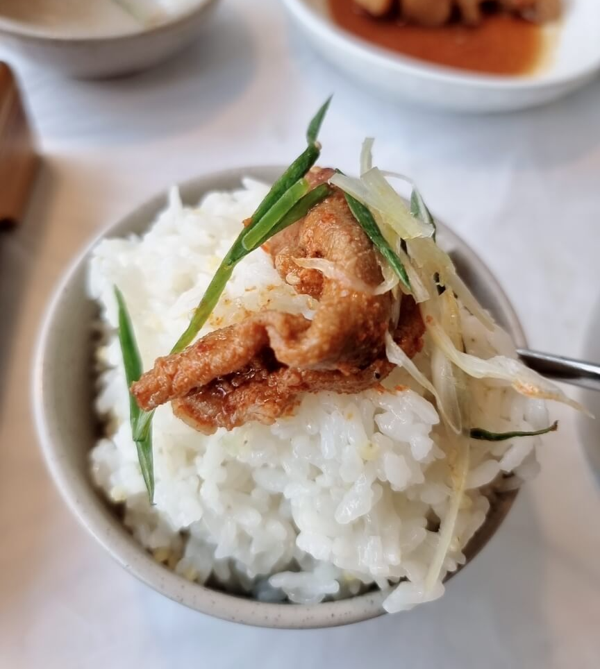 흰쌀밥에 불고기 하나