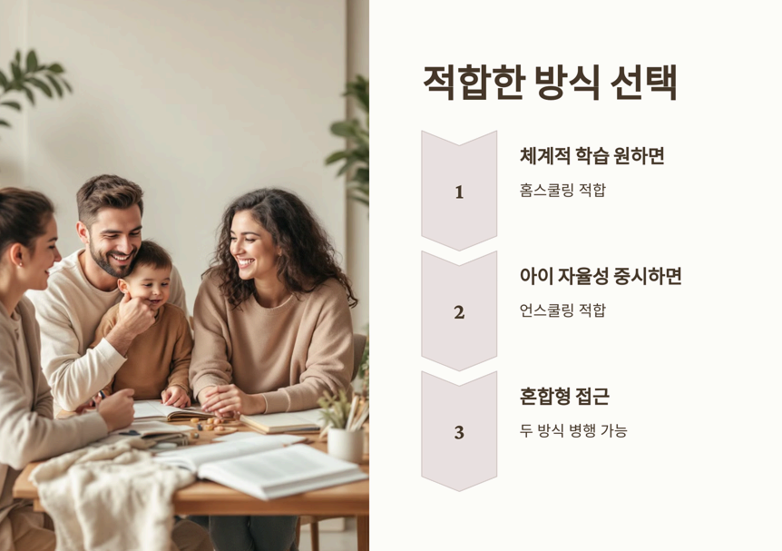 홈스쿨링과 언스쿨링 비교