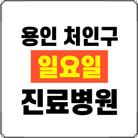 용인시 처인구 일요일 진료병원 찾기 ❘ 24시 휴일 주말 응급 야간 심야 문여는 병원