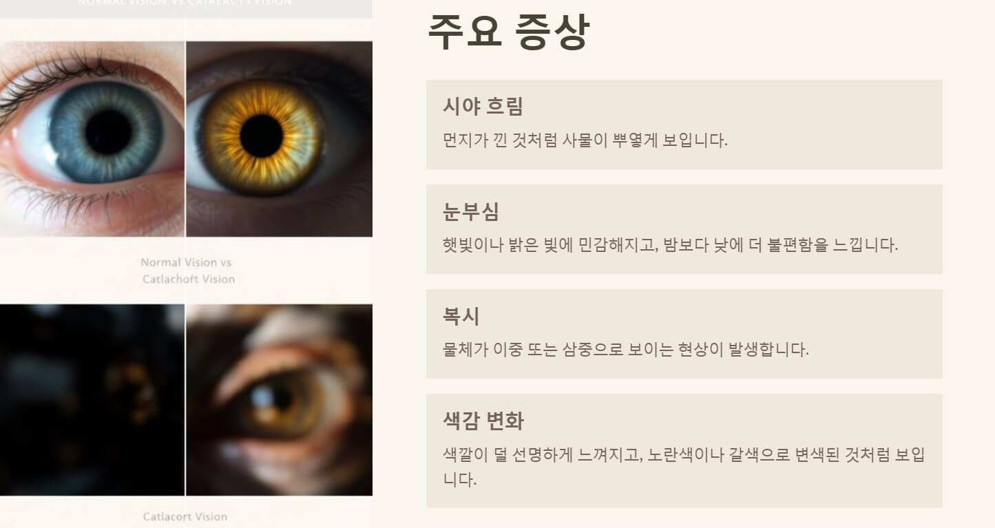 백내장 원인과 증상