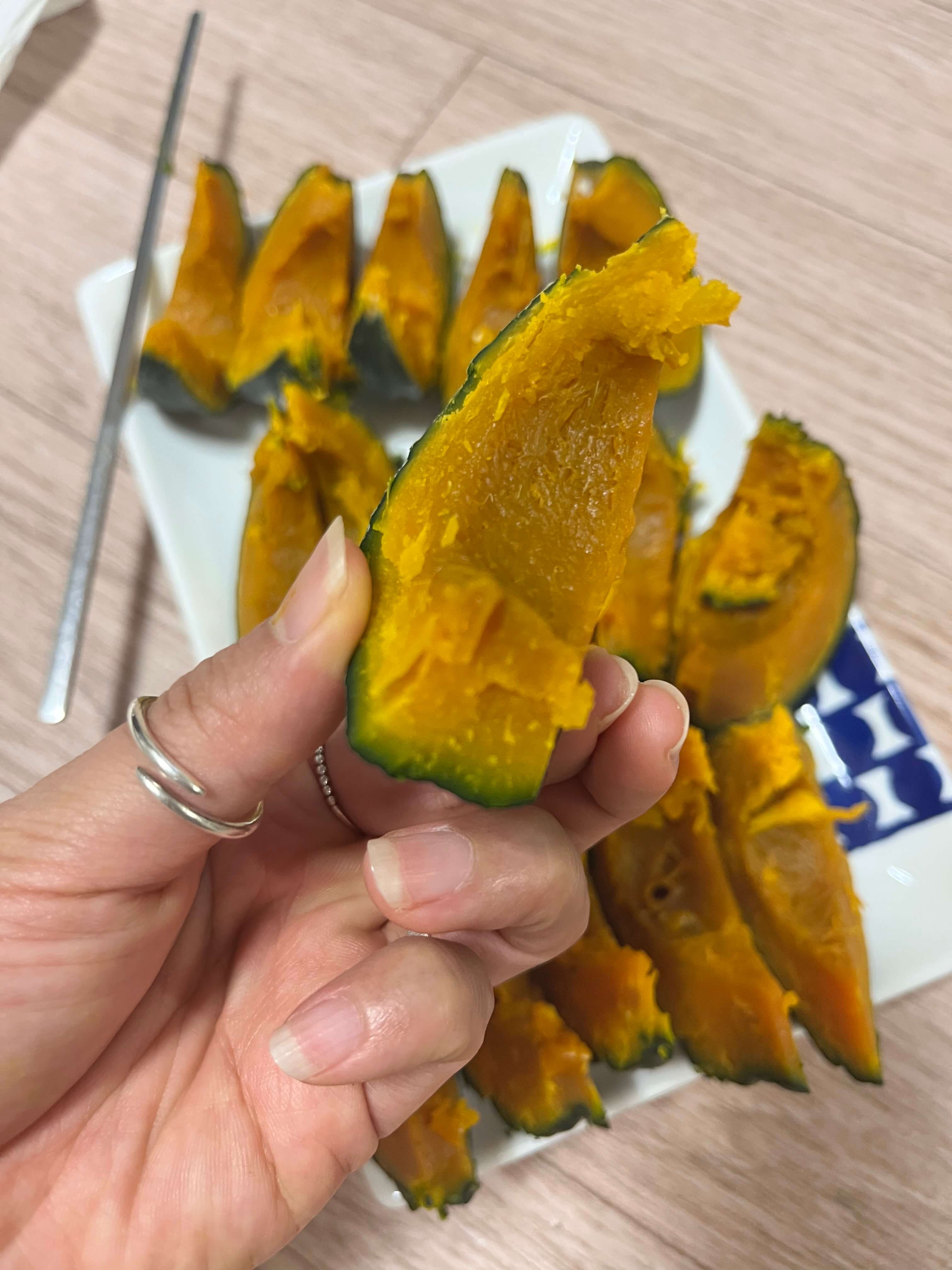 단호박(미니 밤호박) 찌는법, 단호박 찌고 난 뒤 하얀 점