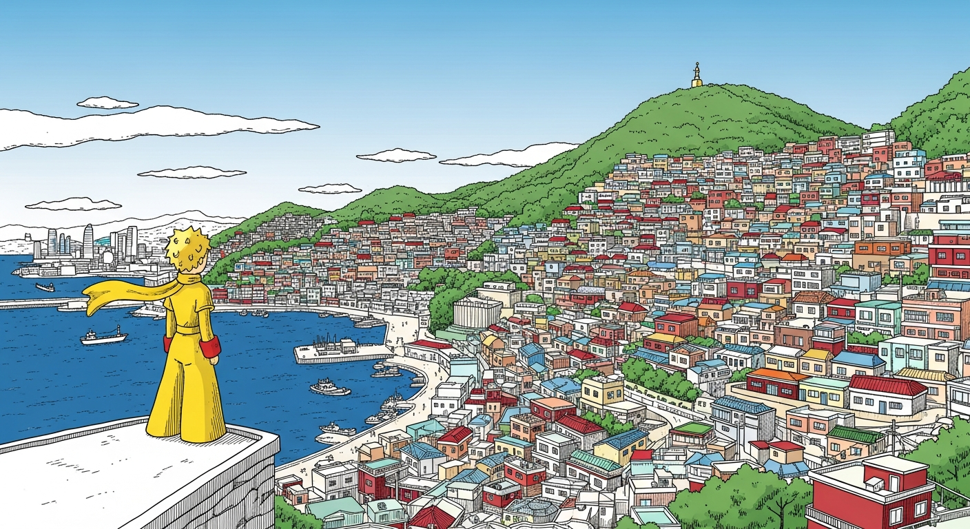 부산 감천문화마을 어린 왕자 벽화 예술 마을