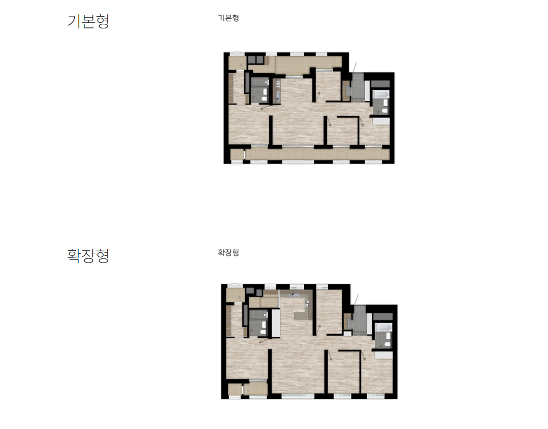 동탄역 롯데캐슬 84평면도