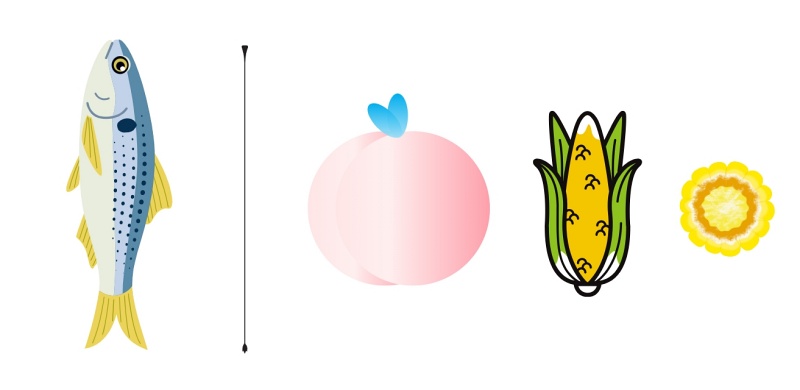 입추 전어 복숭아 옥수수