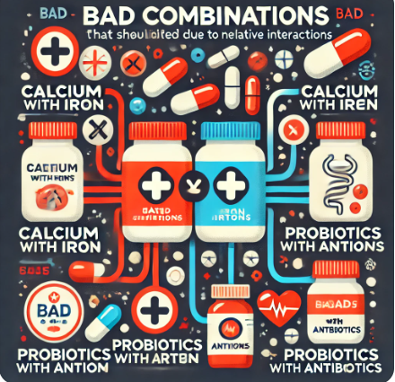 같이 먹으면 안좋은 영양제 조합, 같이 먹으면 좋은 영양제 조합