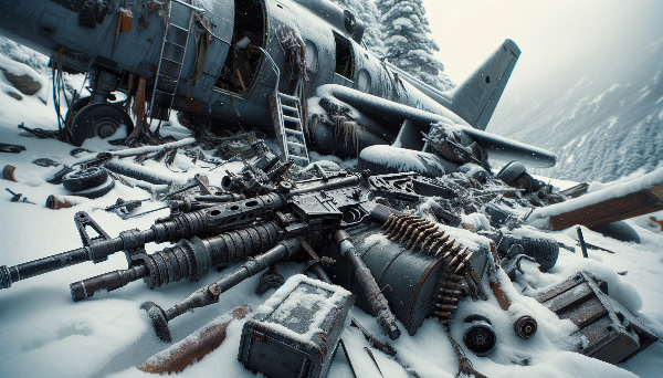 평창 상공서 떨어진 기관총·연료탱크