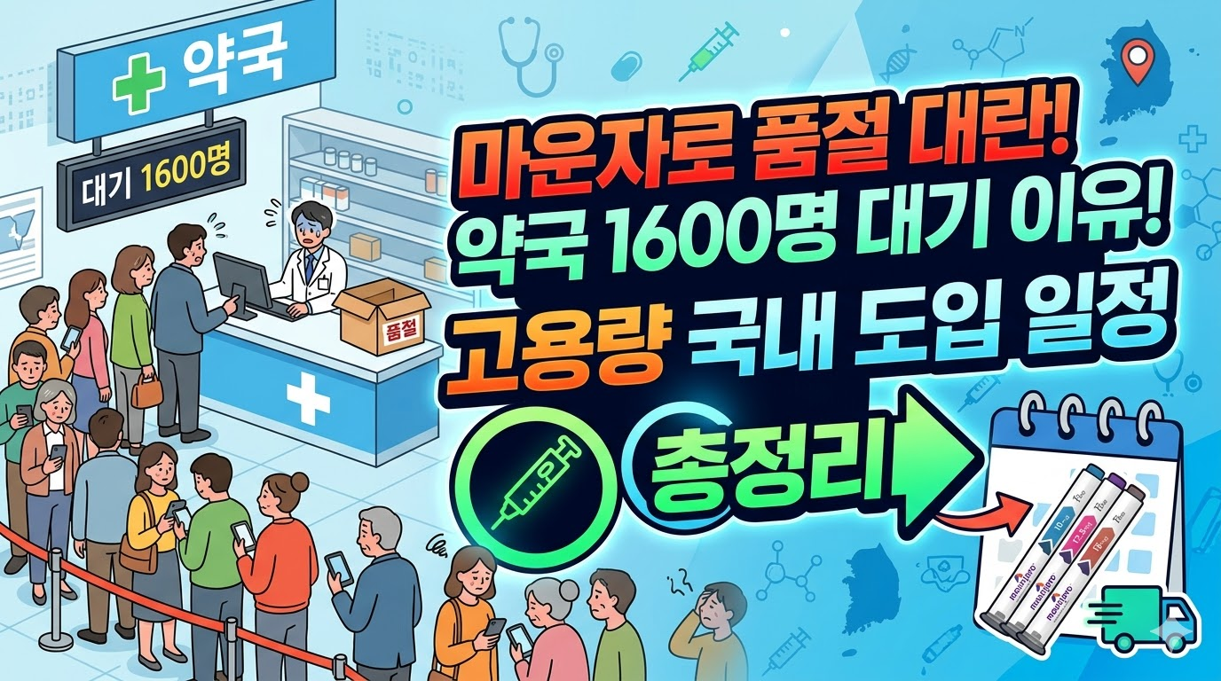 마운자로 품절 대란! 1600명 대기부터 고용량 국내 도입 일정까지 완벽 정리