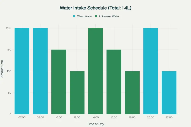 비염 환자를 위한 하루 물 섭취 스케줄