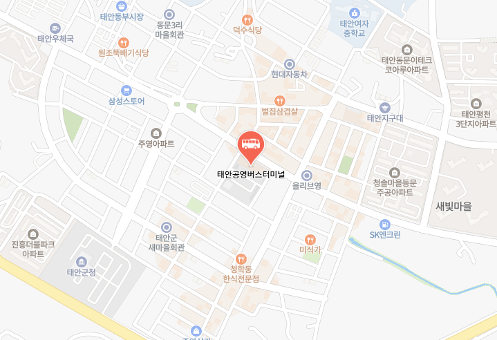 태안고속버스터미널 위치-지도