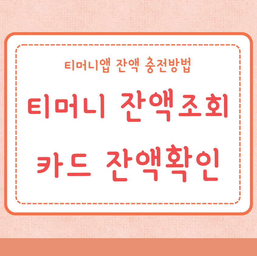 티머니 잔액조회