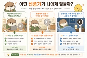 자취 선풍기 추천 인포그래픽