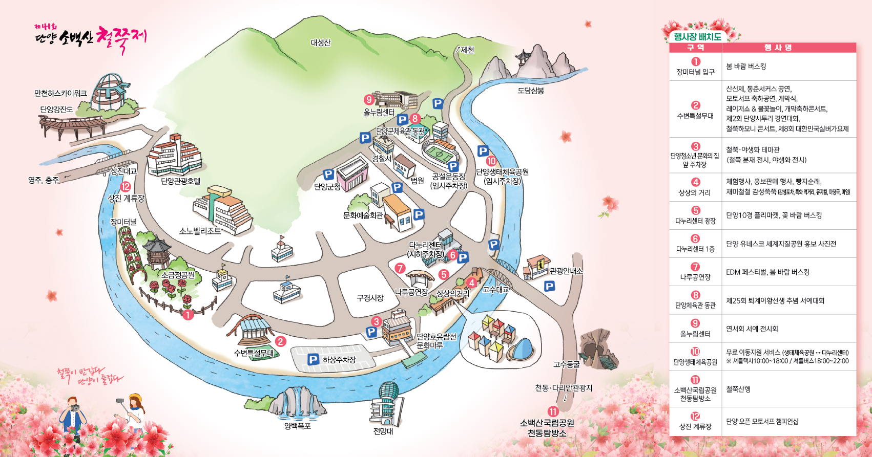 단양 소백산 철쭉제 안내도