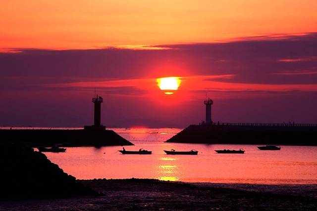 서천 마량진항 해넘이