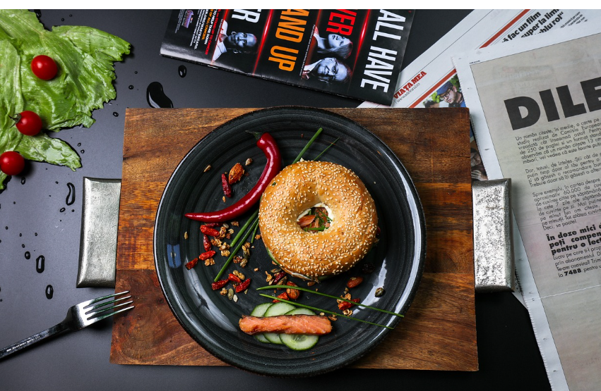 베이글 브런치 사진