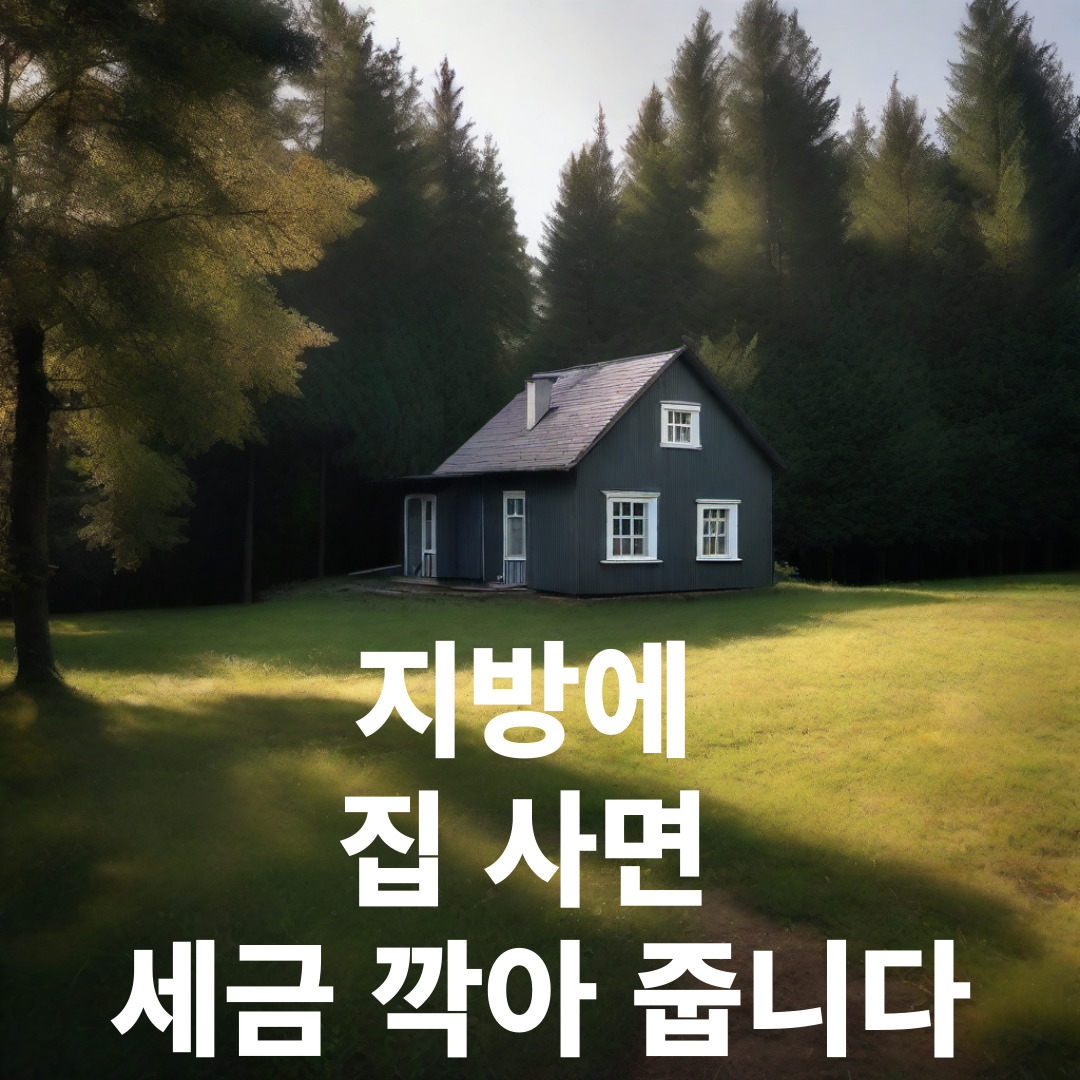 지방에 집 사면 세금 깍아 줍니다.