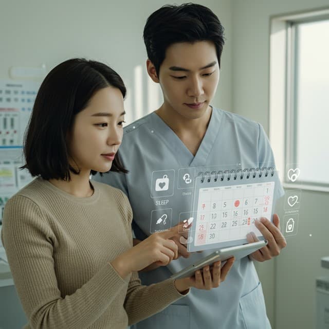 심방세동 4주 생활 루틴 달력과 체크리스트