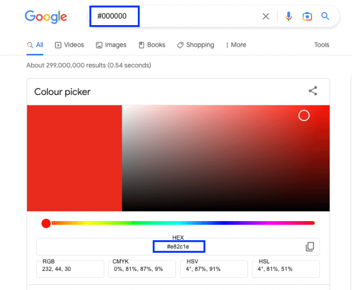 구글 색상 코드 검색하는 방법