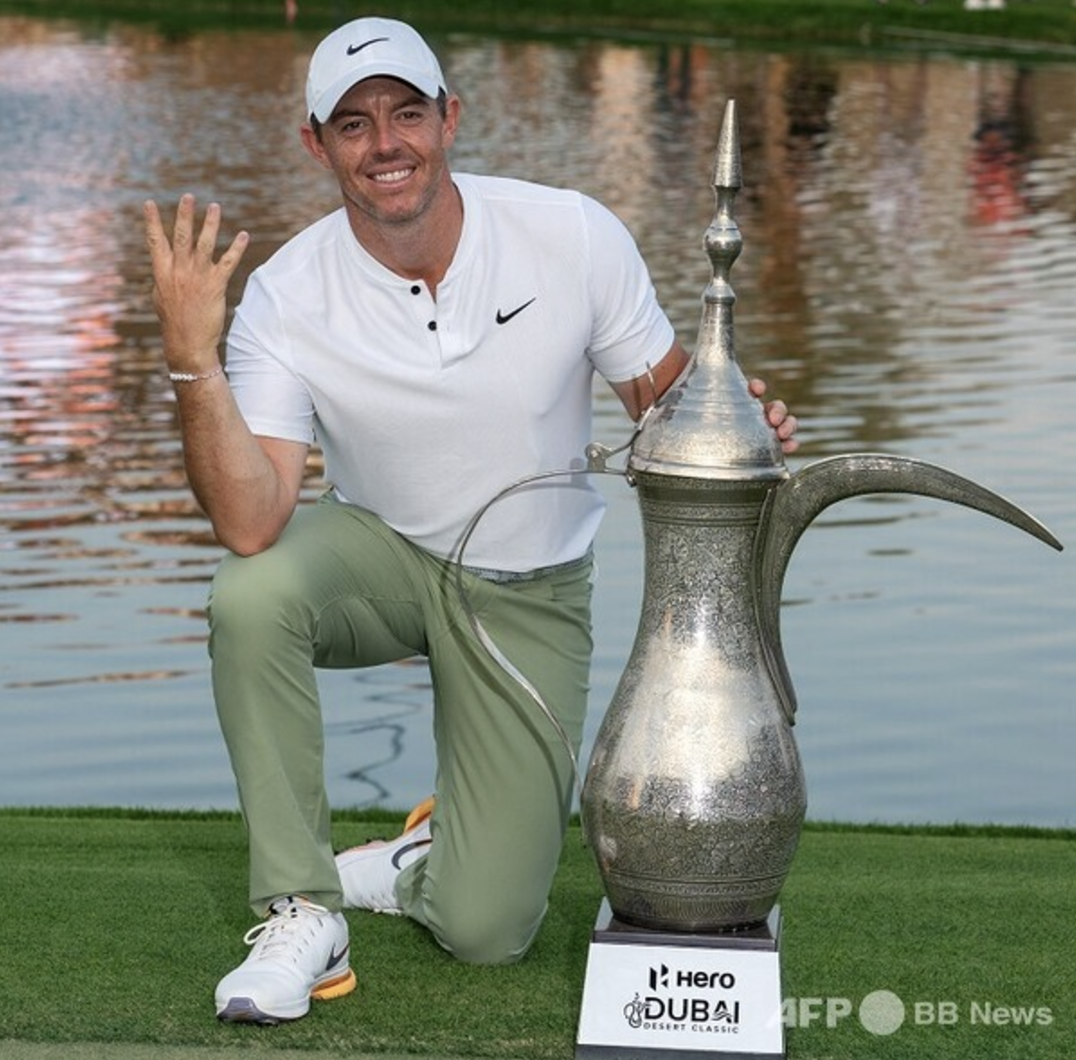 2025 두바이 데저트 클래식 타이틀 방어에 나선 로리 맥길로이(사진출처.AFPBBNews=News1)