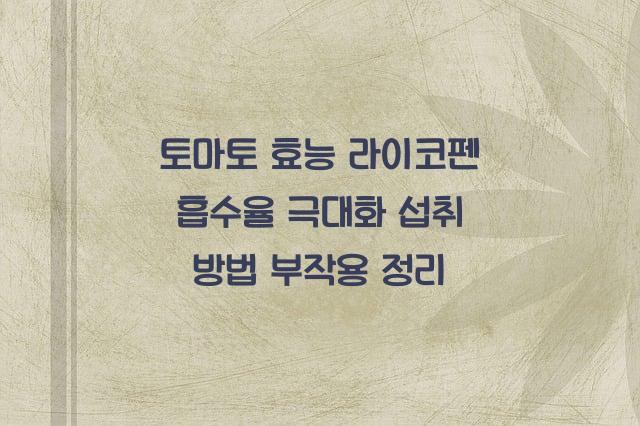토마토 효능