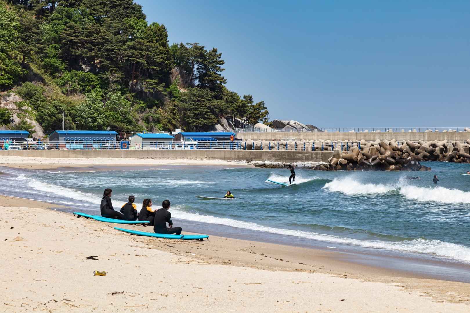 인구해변 서핑