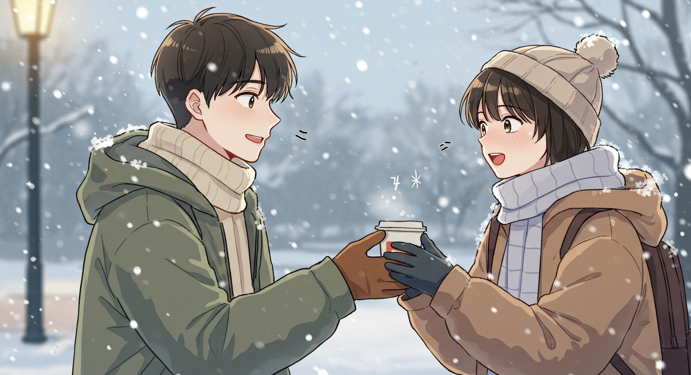 추운겨울 따뜻한 차한잔