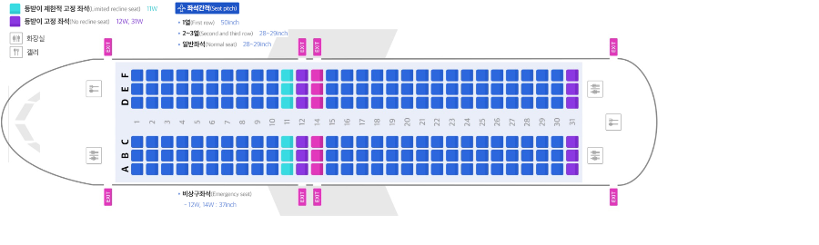 A320-200 좌석배치도