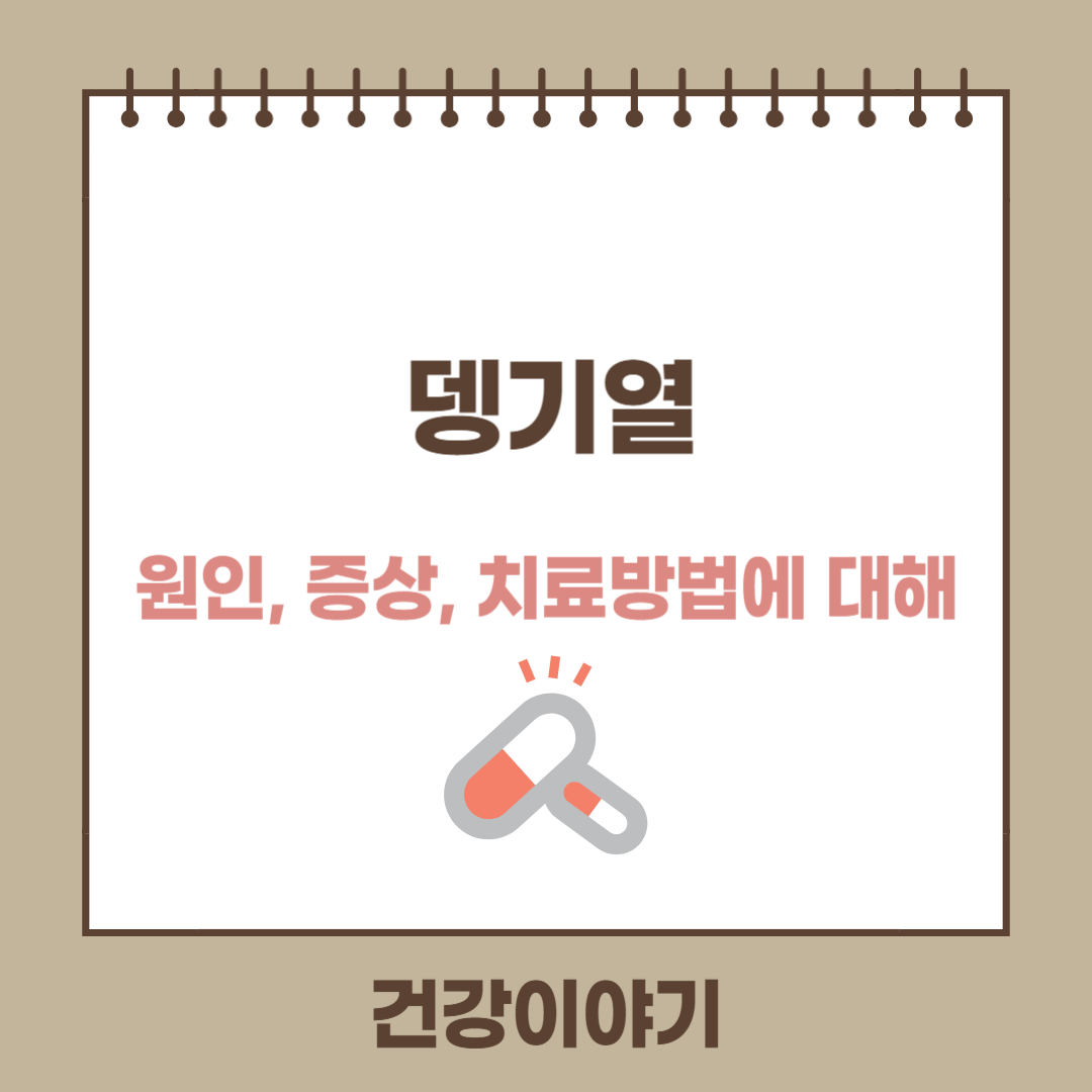 뎅기열의 원인 증상 치료