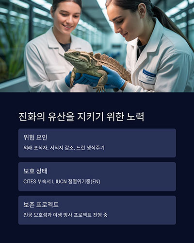 위협과 보존: 진화의 유산을 지키기 위한 전 세계의 노력