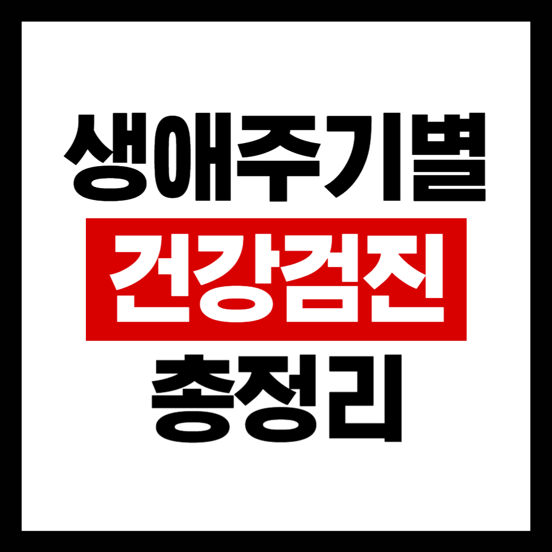 생애주기별 건강검진 항목