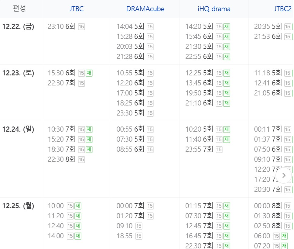 웰컴투 삼달리 편성표