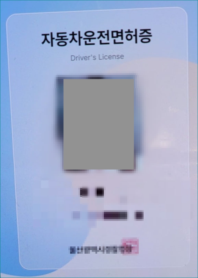 모바일 운전면허증 발급 사진