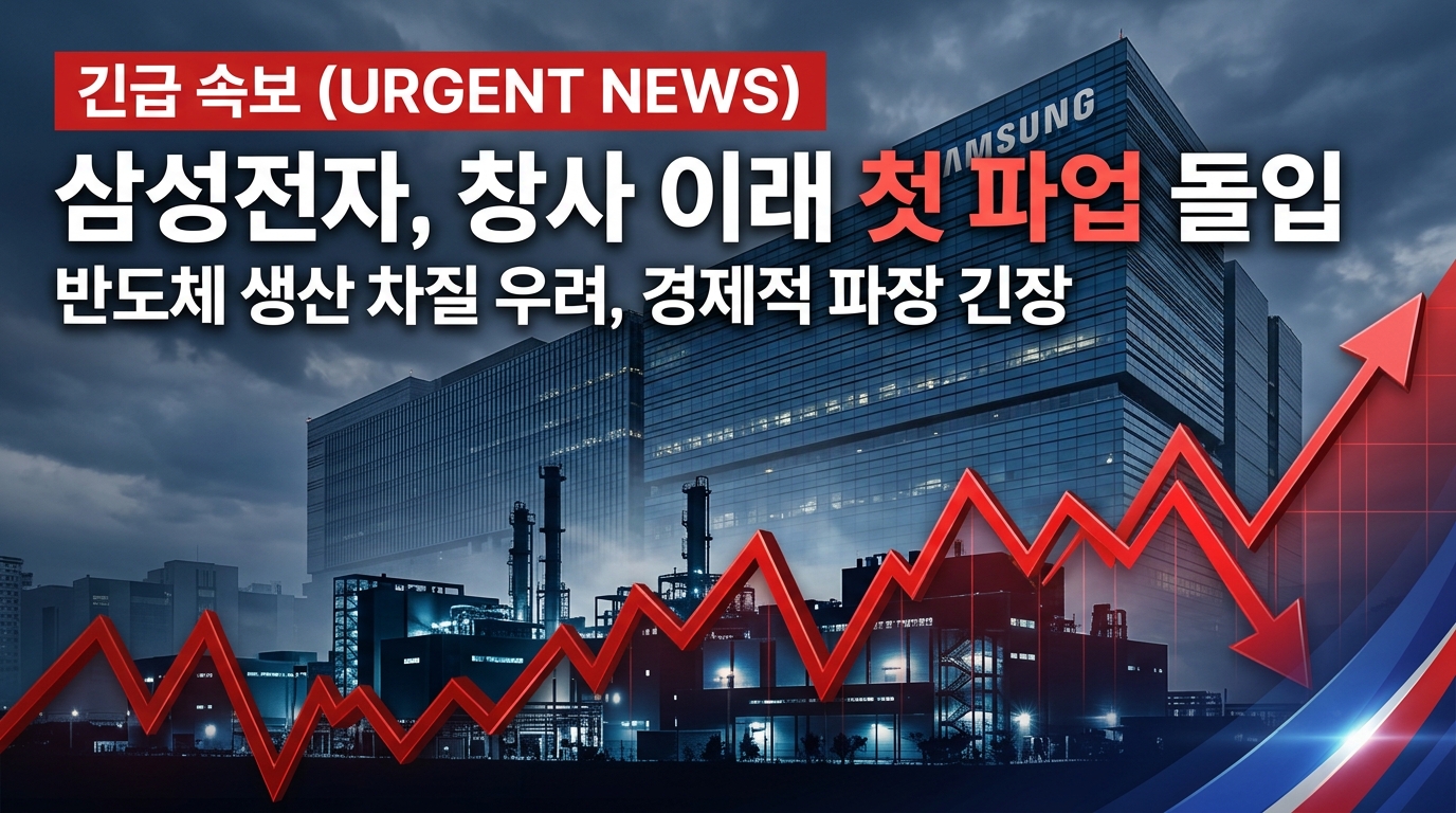 삼성전자 파업 관련 뉴스 이미지