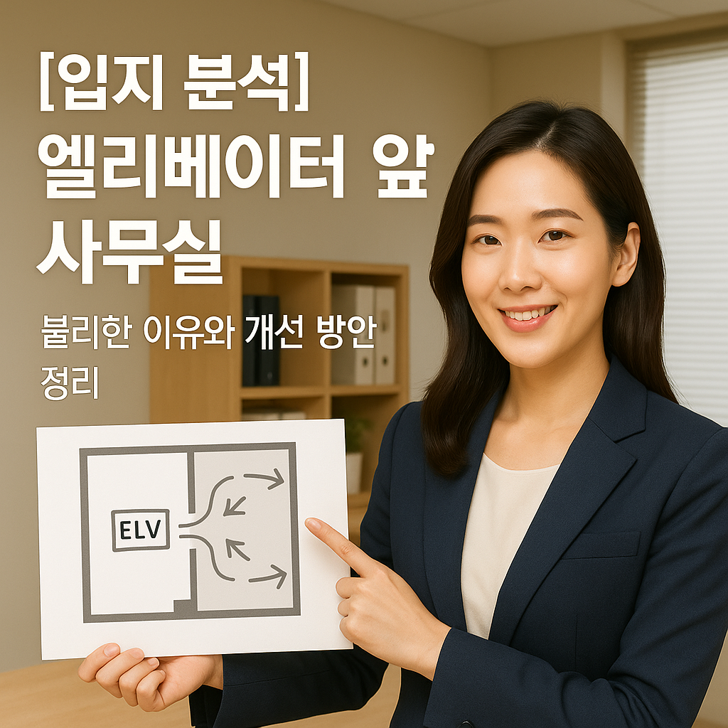 [입지 분석] 엘리베이터 앞 사무실 ｜ 불리한 이유와 개선 방안 정리