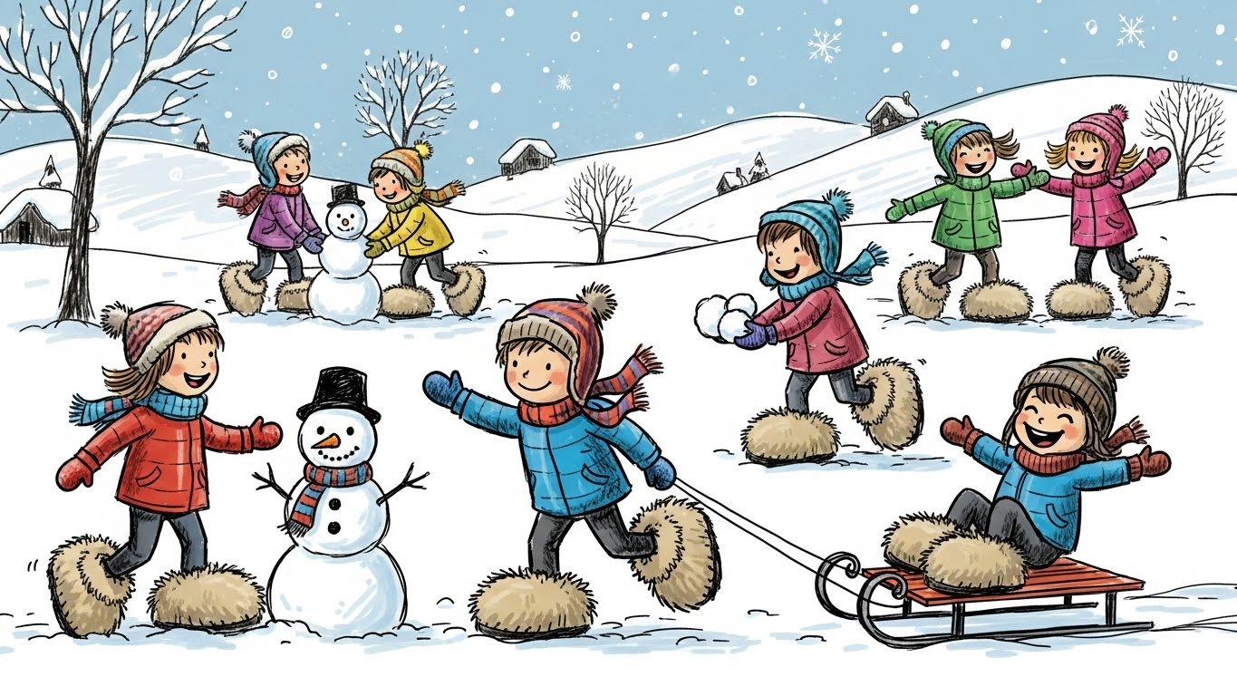 페이퍼플레인키즈 아동용 밴딩 털 슬리퍼