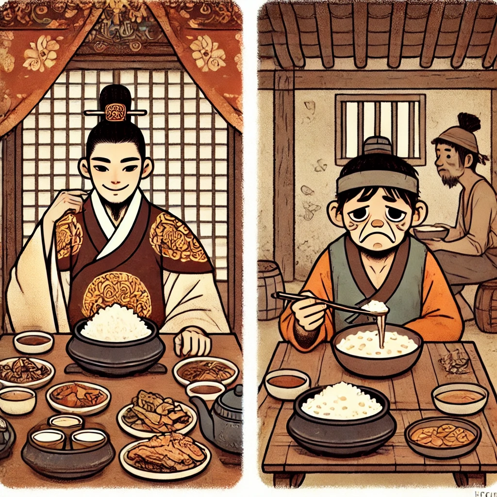 노비들의 일상 식사