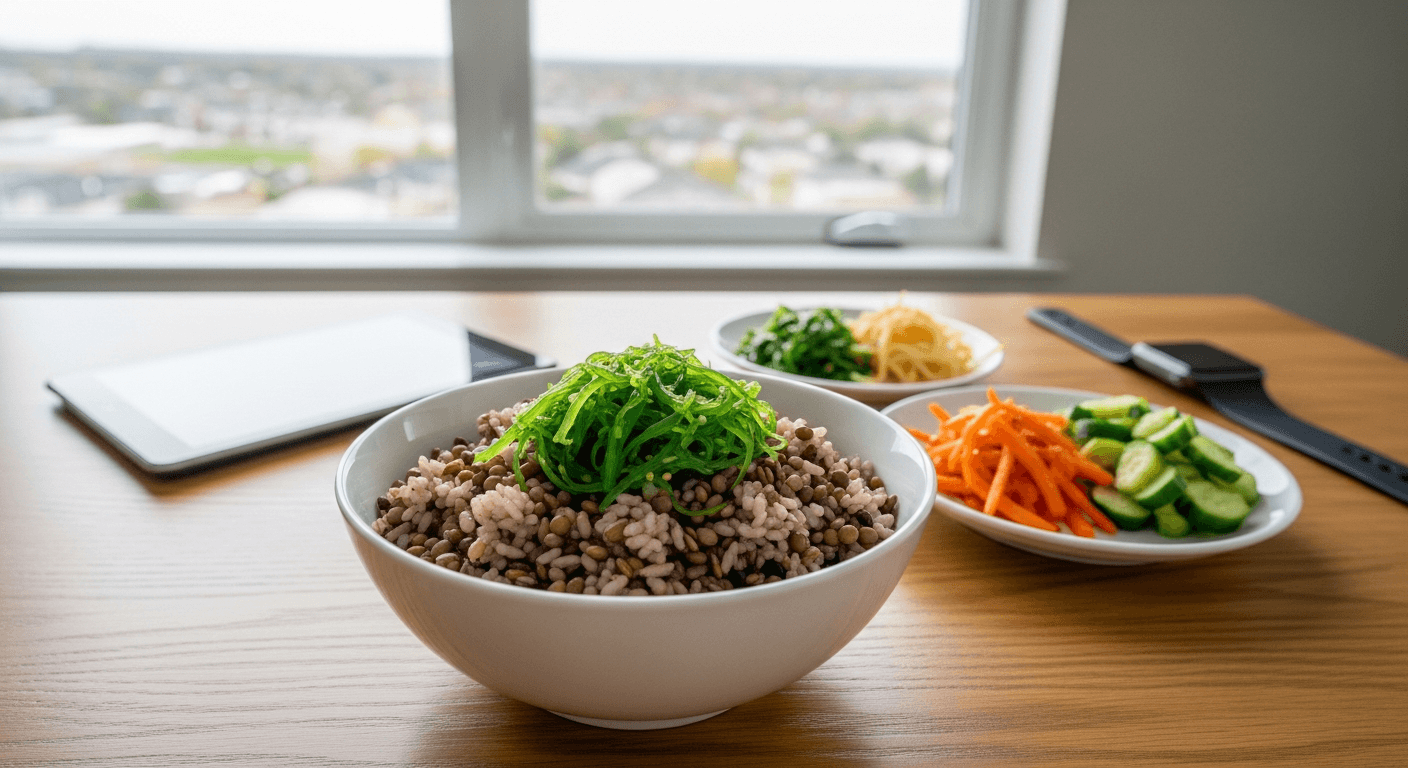 국 생활의 피로를 씻어내고 혈당 안정을 돕는 한국식 저속 노화 밥상 루틴