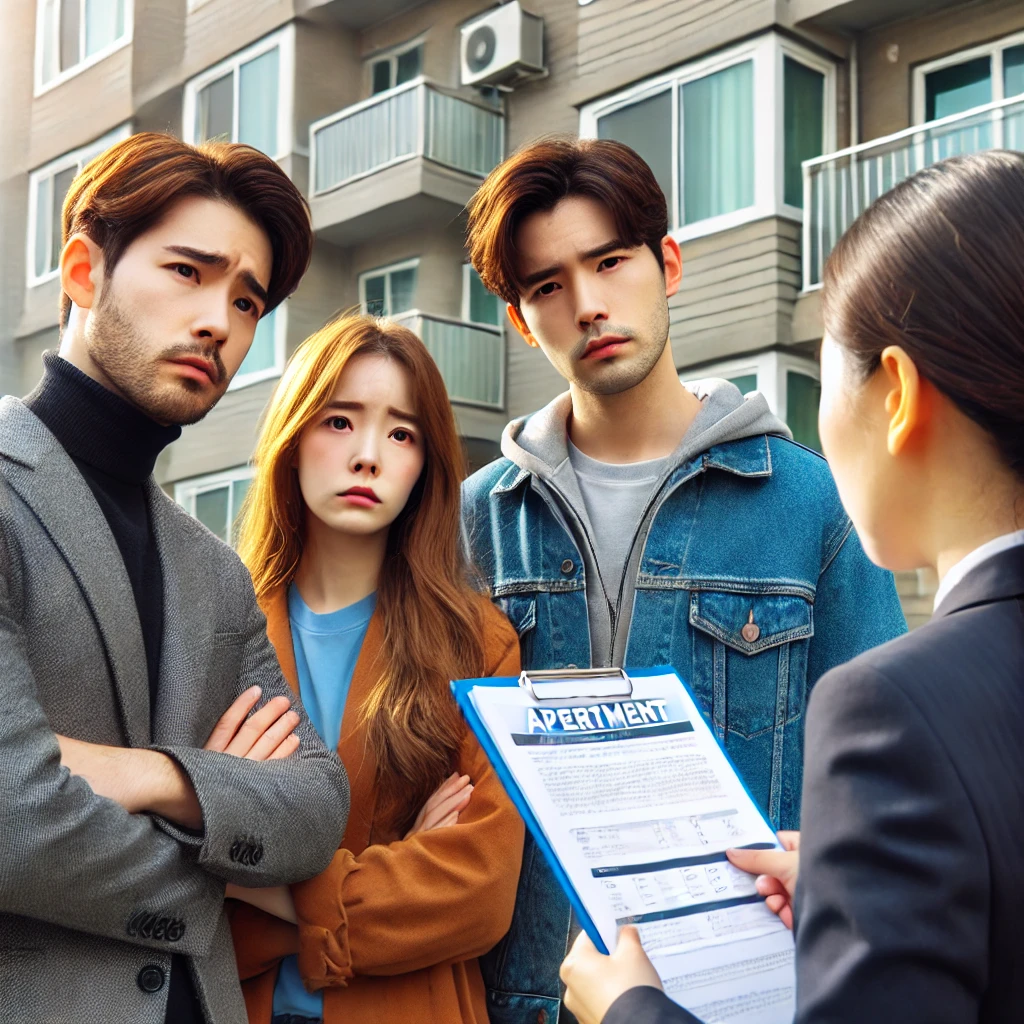 전세계약 사기에 항의하는 사람들 