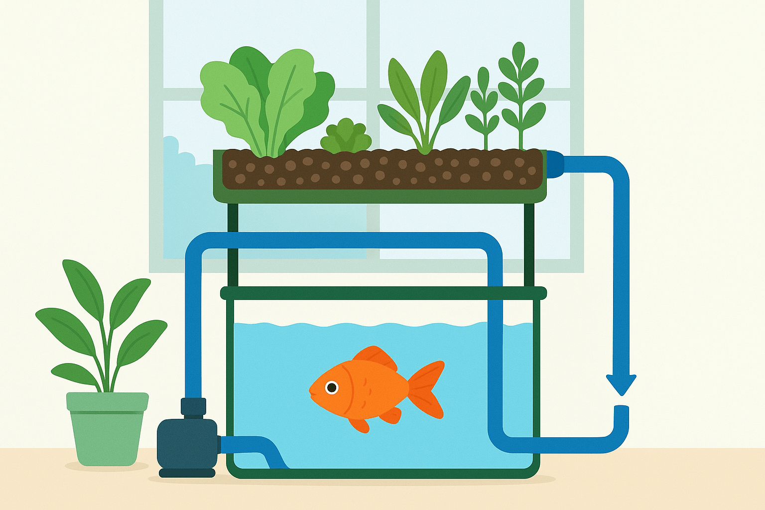 초보자를 위한 소형 아쿠아포닉스 가정 설치 가이드