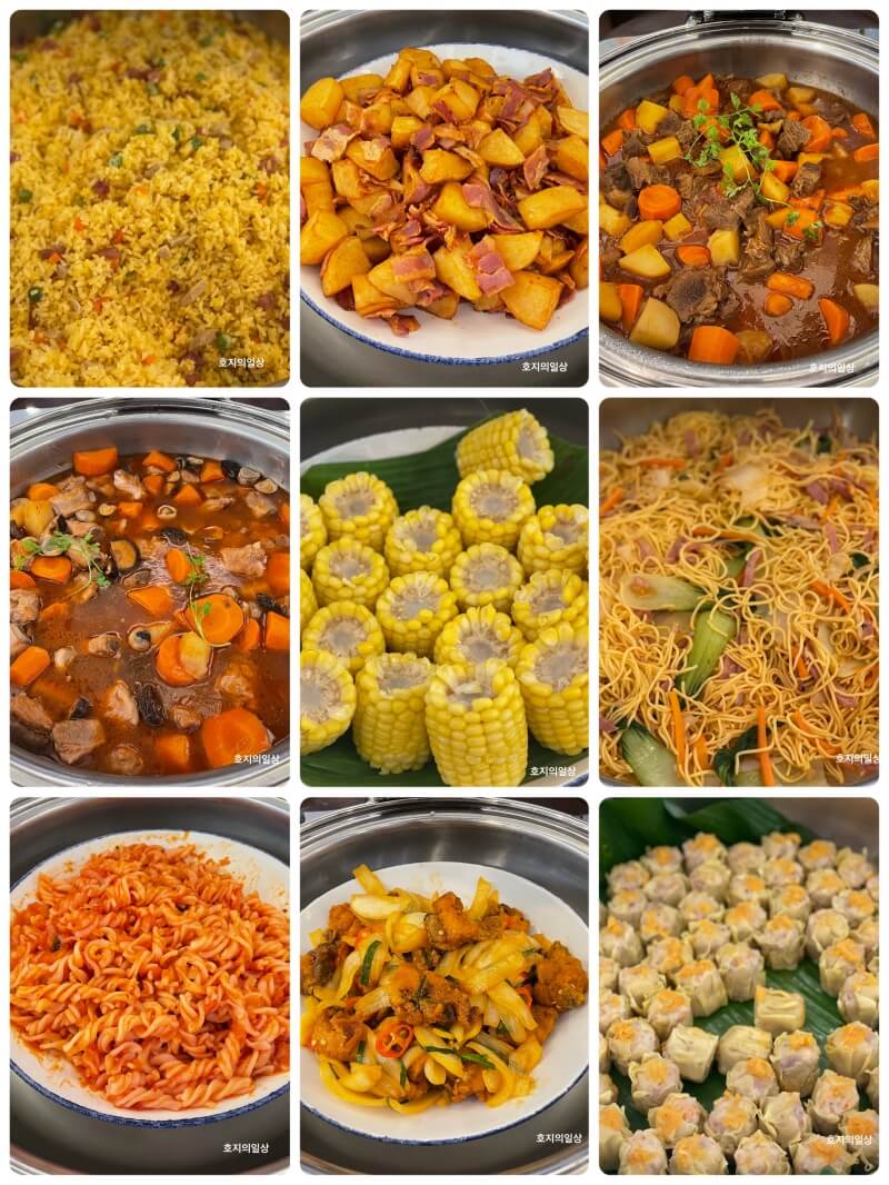 나트랑 포티크 호텔 가성비 조식당 이용 음식