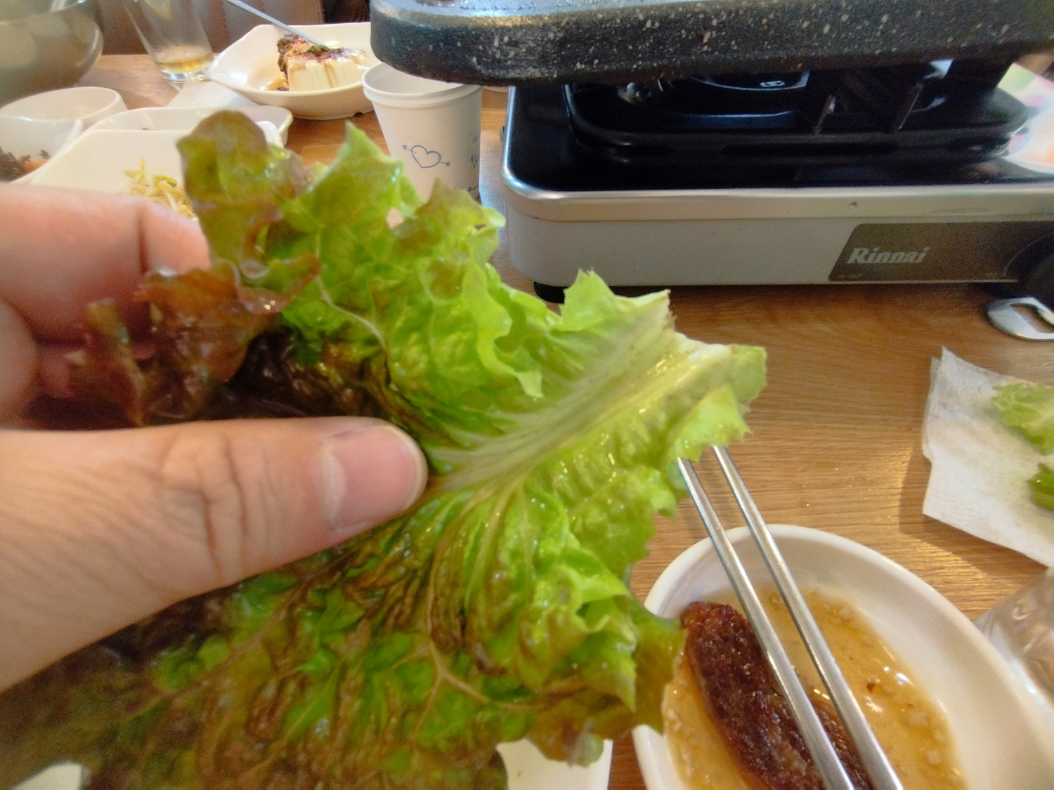 세척안된 상추