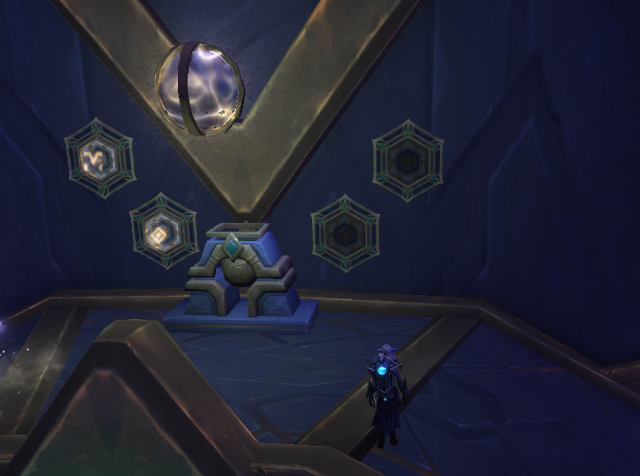 진동하는 식생으로 향하는 순간이동기