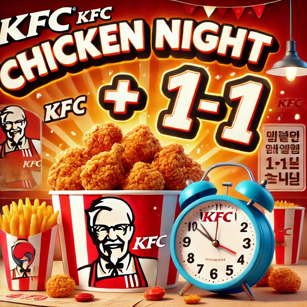 KFC 치킨나이트 시간&amp;#44; KFC 치킨나이트 1+1 4