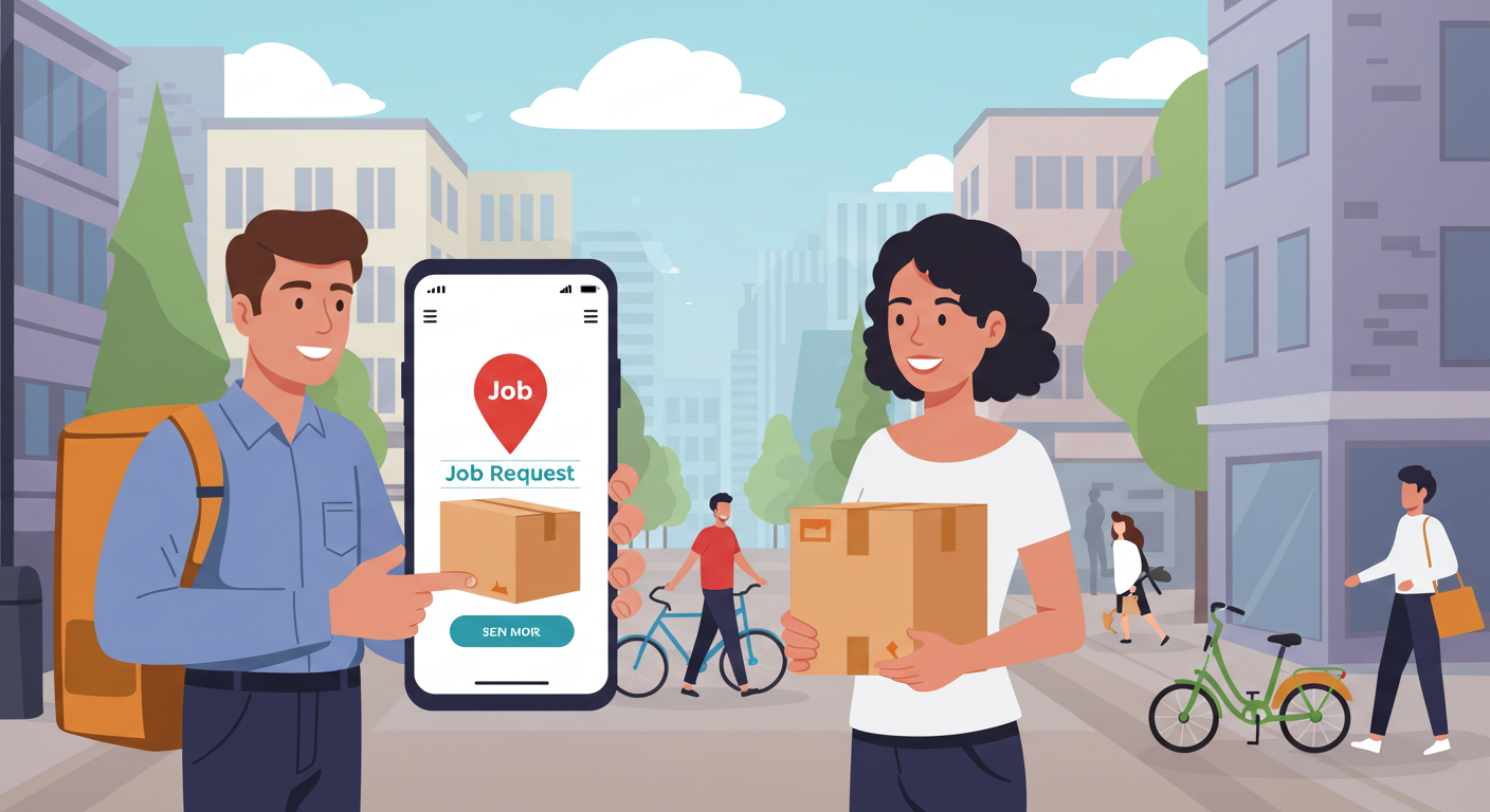 플랫폼 중심의 심부름 대행 서비스 이미지